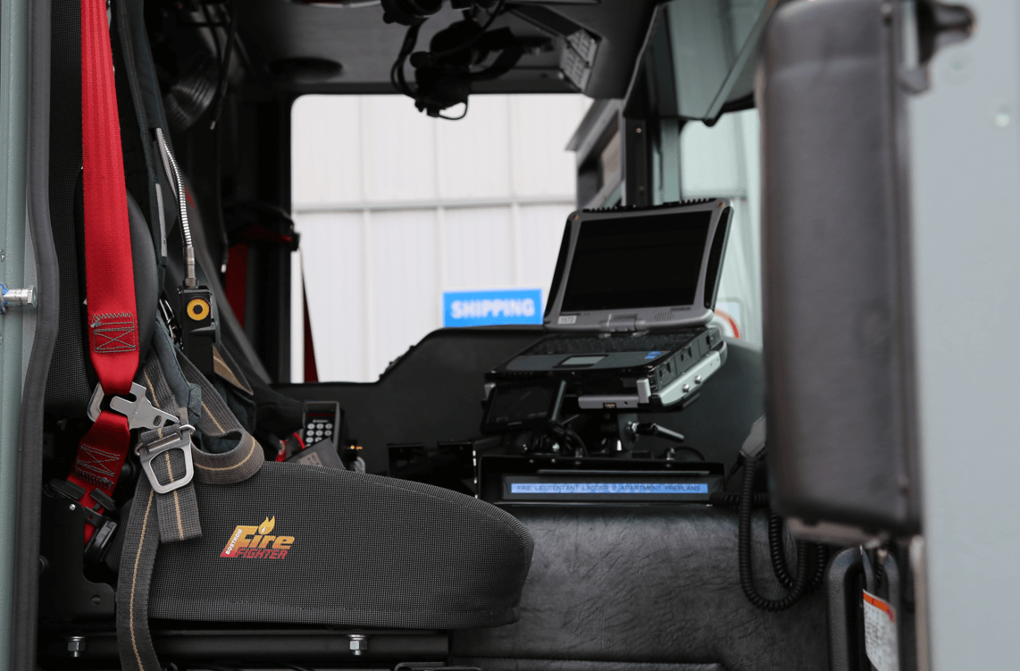 FireFighter Tanker SCBA seat in vehicle