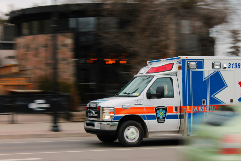 Ambulance on road